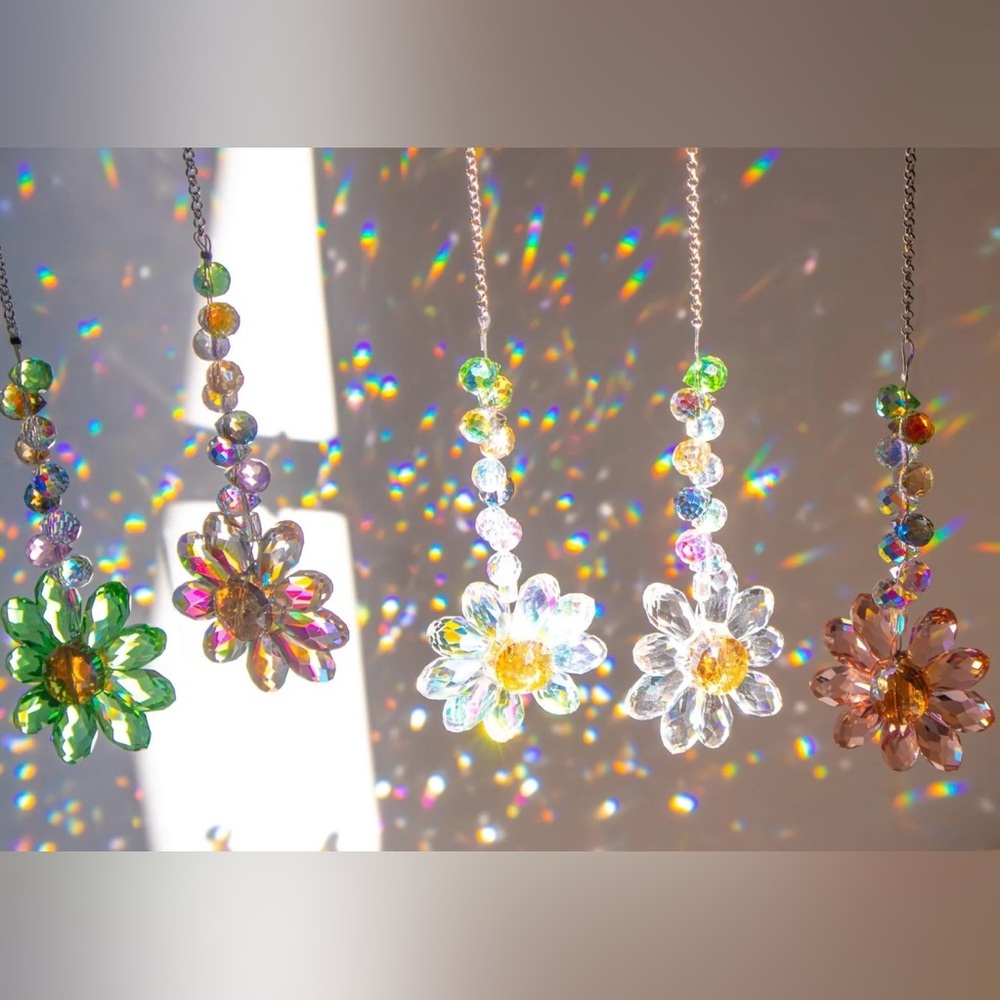 Crystal Sun Catcher with Chain and Hook - Picture 5 of 6